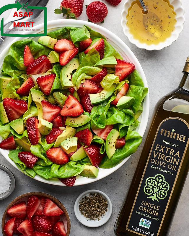 Mina Olive Oil Extra Virgin 68 Fl Oz, New Harvest, Polyphenol Rich Olive Oil for gallery