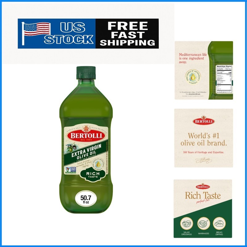 50.7 fl oz Extra Virgin Olive Oil – Non-GMO, 392 F Smoke Point Delight