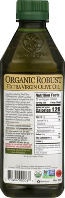 Robust Organic Extra Virgin Olive Oil - 16 Fl Oz, First Cold Pressed - Pack of 5 gallery