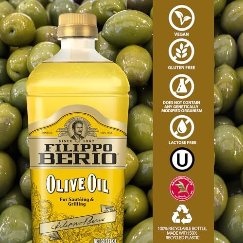 Filippo Berio Pure Olive Oil 50.7 Fl Oz Versatile Mild Flavor Kosher Certified gallery