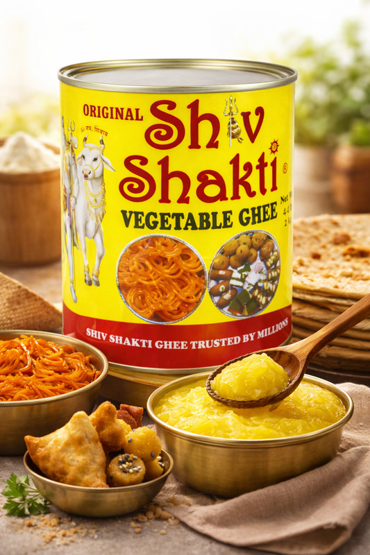 Shiv Shakti Vegetable Ghee 2kg (4.4 lb) Vanaspati Cooking Fat Caribbean Indian