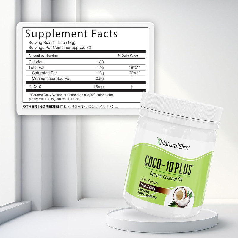 Coconut Oil with CoQ10 - MCT Oil Organic Coconut Oil for Baking, Mixing with Sha gallery