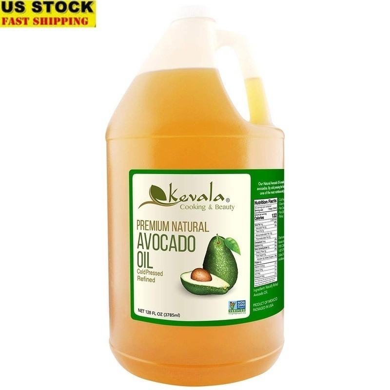 Natural Cold Pressed Avocado Oil Non-GMO High Smoke Point Cooking Oil 128oz New