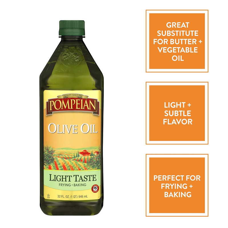 Light Taste Olive Oil, High Heat Cooking, Baking & Sauteing, High Smoke Point, 3 gallery