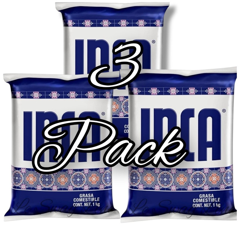 3pck Manteca Inca 1kg Lard Shortening Grasa Vegetal Mexicana Para Tamales & Pan