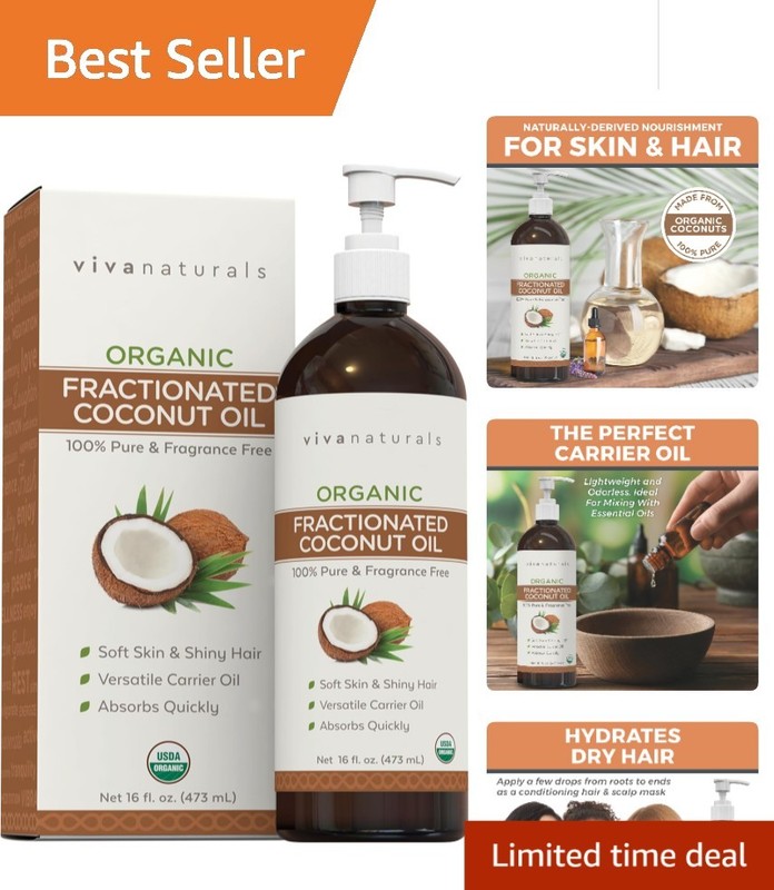 Certified Organic 16oz Coconut Oil – Your Essential Carrier Oil for DIY Beauty