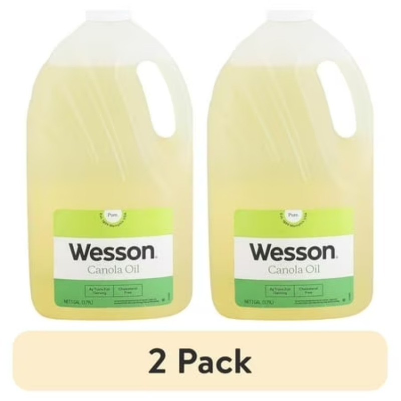 Pure Canola Oil, Cholesterol Free, 2 Pack, 128 fl oz (1 Gallon) Each