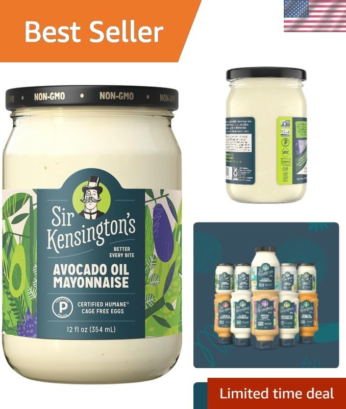 Guilt-Free Sir Kensington’s Avocado Oil Mayo – Perfect for Keto & Paleo 12 oz
