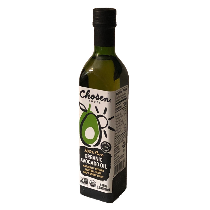 Chosen Foods, Organic 100% Pure Avocado Oil — High Smoke Point, 16.9 Fl Oz