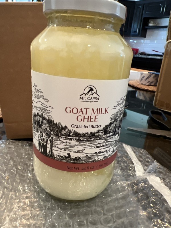 Mt Capra Goat Milk Ghee 24oz Grass Fed Clarified Butter Keto Paleo Ex11/27