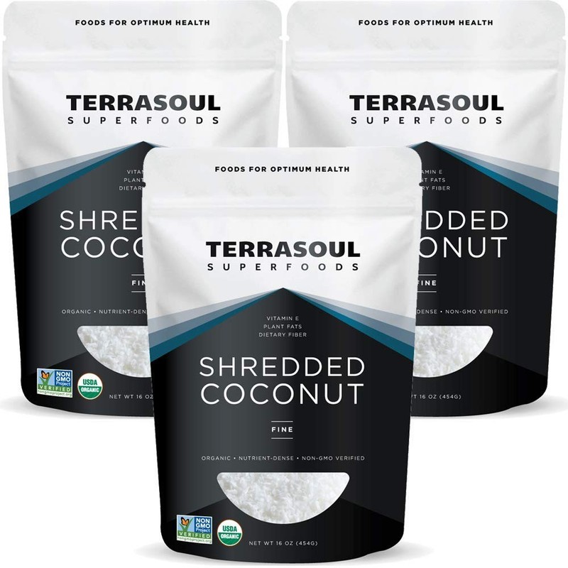 Terrasoul Superfoods Organic Coconut Flakes, 3 Lbs 3 Pack Finely Shredded | …