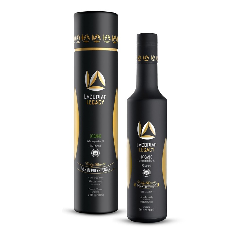 LACONIAN LEGACY High Polyphenol Organic Greek Extra Virgin Olive Oil 2026 GO...