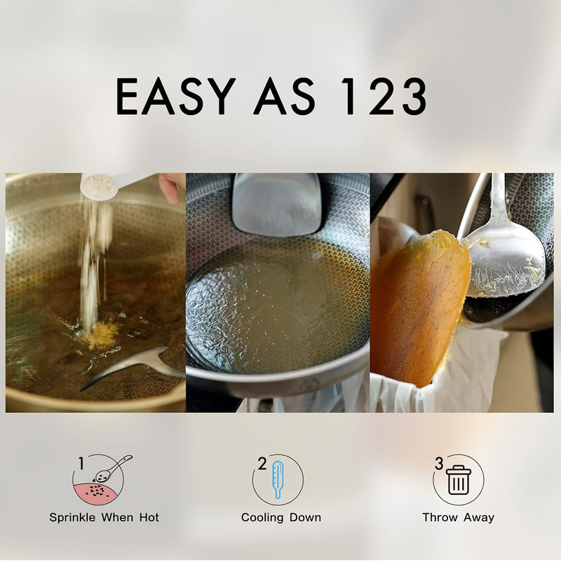 Lasyl Natural Cooking Oil Solidifier Powder, Harden up to 2.25 Gallon of Fry Oil gallery