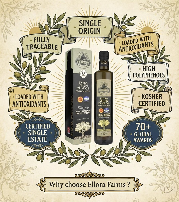 Ellora Farms, Greek Extra Virgin Olive Oil, Single Estate PDO Messara, Greece... gallery