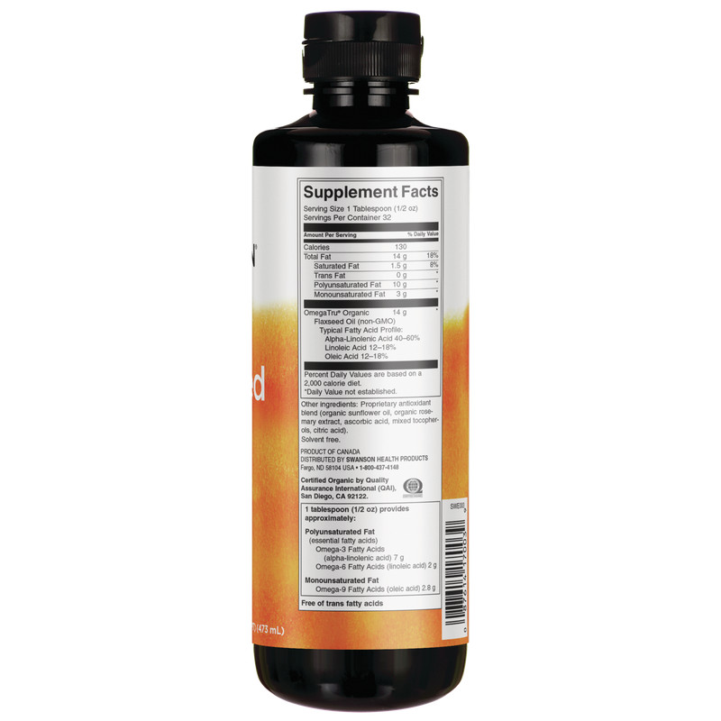 Swanson Flaxseed Oil (Omegatru) 14 G 16 fl oz Liquid gallery
