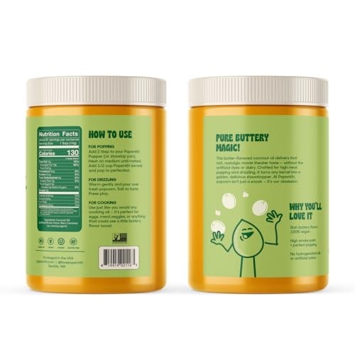 30oz Coconut Oil for Popcorn - Butter Flavor, Vegan, Gluten Free, Zero Trans Fat gallery