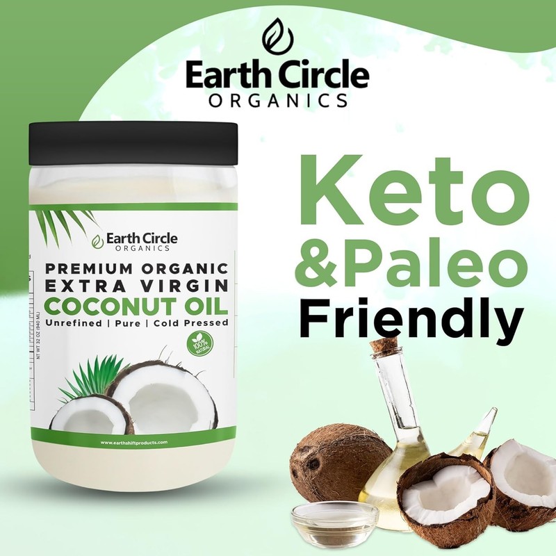 Cold Pressed Extra Virgin Coconut Oil, 64oz (2 Pack) for Cooking & Care gallery