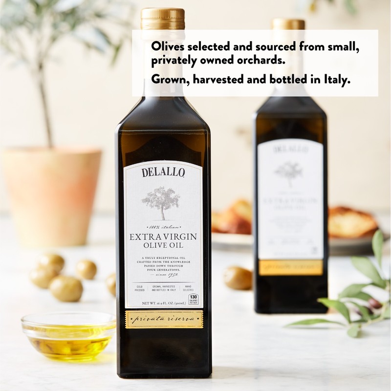 DeLallo Private Reserve Extra Virgin Olive Oil, 16.9 oz Bottle, Italian (2-Pack) gallery