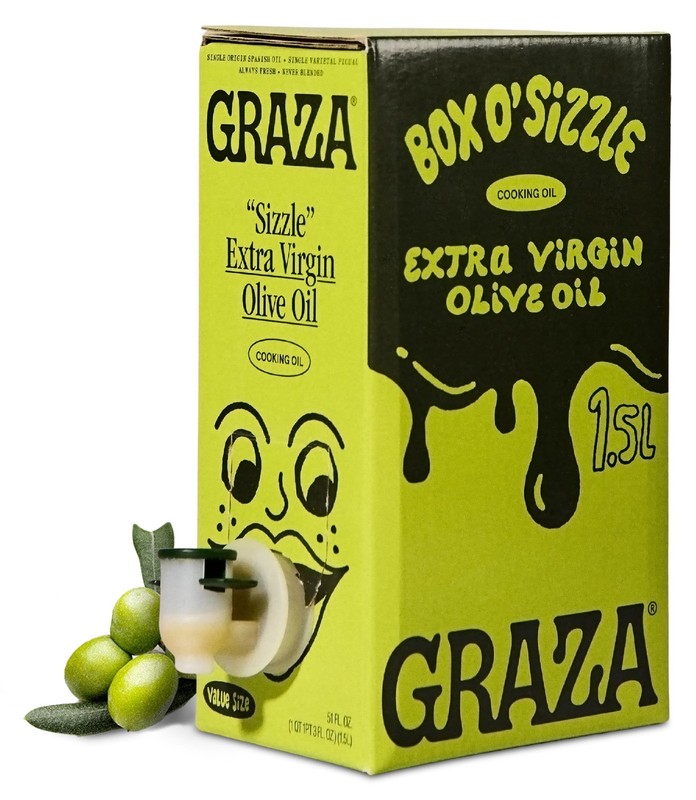 Graza Sizzle Extra Virgin Olive Oil, Cooking Oil High Polyphenol Peak Harves...