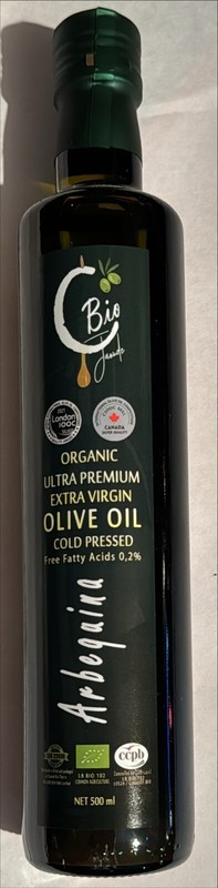 CBio Jaoude ORANIC Ultra Premium Extra Virgin Olive Oil Imported Lebanon 500 ML