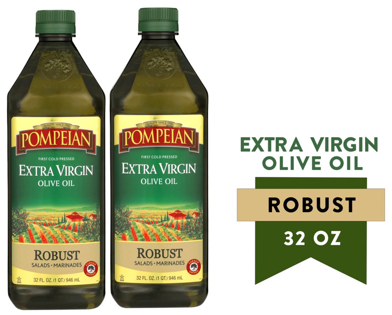Pompeian Robust Extra Virgin Olive Oil - 32 fl oz (2 Count)