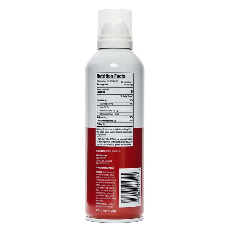 Smash Kitchen Organic Coconut Oil Spray, 4.7 fl oz Can gallery