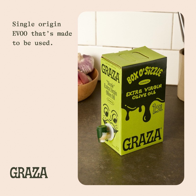 Graza Sizzle Extra Virgin Olive Oil, Cooking Oil High Polyphenol Peak Harves... gallery