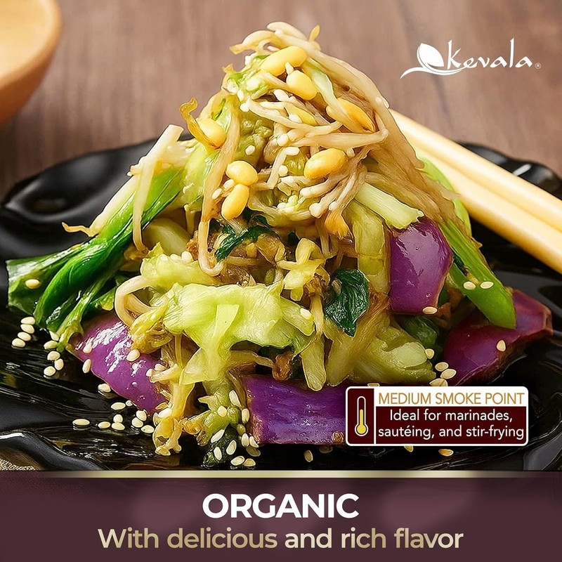 Organic Toasted Sesame Oil - Unrefined Oil Made in a Facility Free from Glute... gallery
