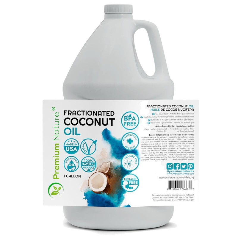 Fractionated Coconut Oil 1 Gallon Pump Included