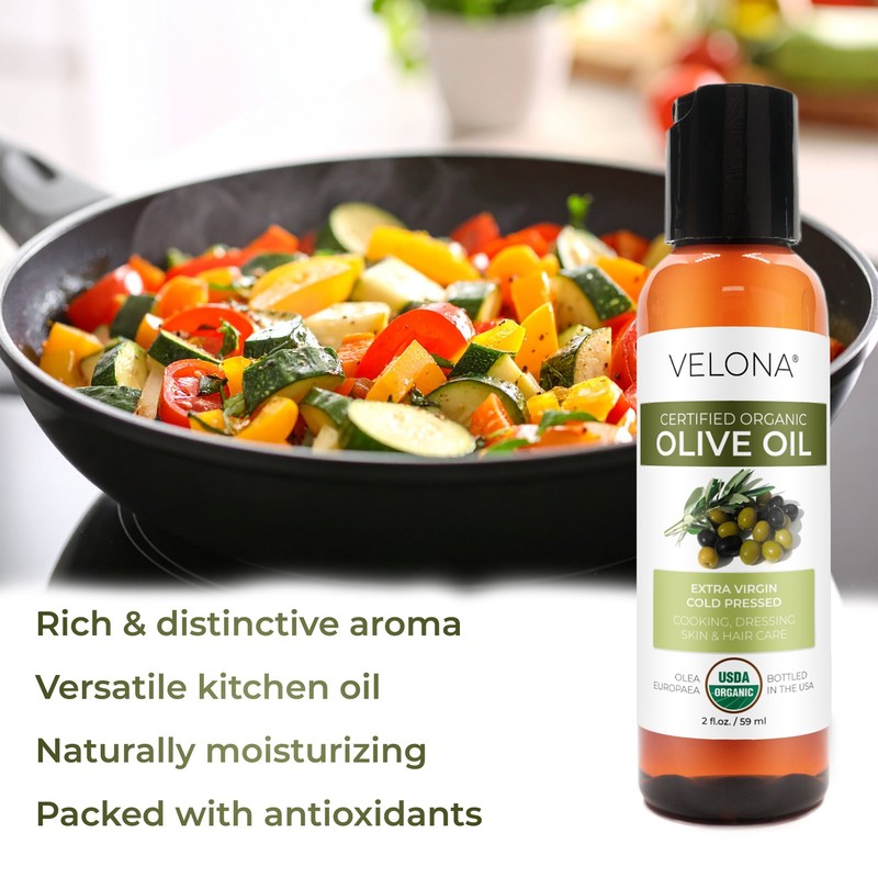 USDA Certified Organic Olive Oil - 2 Oz | 100% Pure and Natural Carrier Oil | Ex gallery