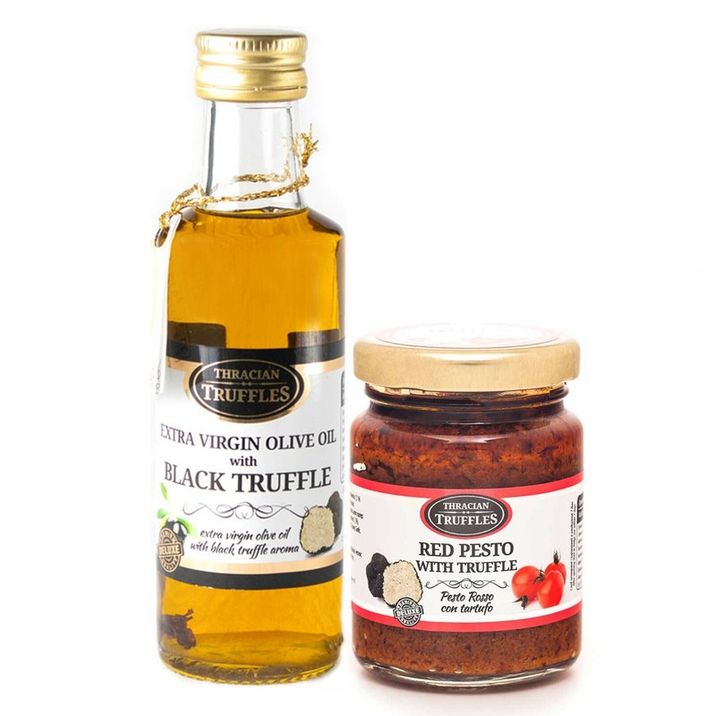 Black truffle oil Red pesto sauce Dip sauce Gourmet Food Salad Dressing Bundle