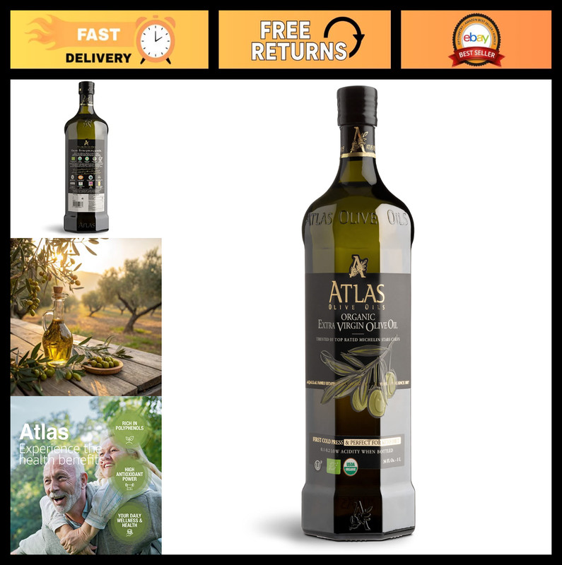 Cold Press Extra Virgin Olive Oil – Polyphenol Rich, Organic, Unprocessed, 500ml