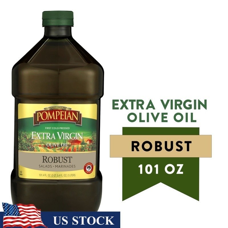 Robust Extra Virgin Olive Oil First Cold Pressed Non-GMO Gluten Free 101 Fl Oz