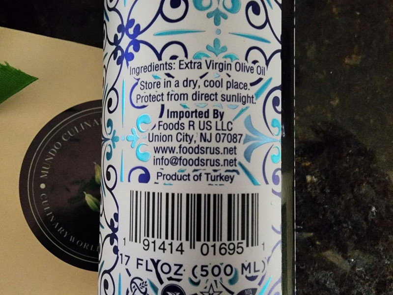 "LA MARCA" EXTRA-VIRGIN OLIVE OIL 2X 17FL OZ./500ML FIRST COLD-PRESS (TURKEY) gallery