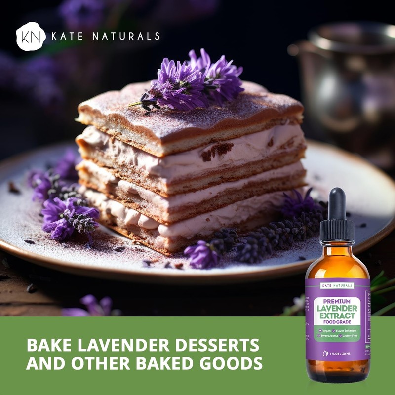 Lavender Extract for Baking, Drinks, Coffee, Lattes. Food Grade Lavender Oil for gallery