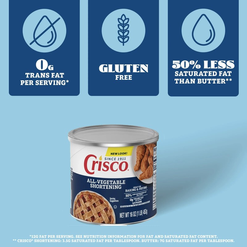 Crisco All-Vegetable Shortening, 16 oz gallery