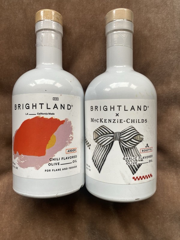 2X BRIGHTLAND EXTRA VIRGIN OLIVE OIL, 12.7 oz each, 1 “Ardor” & 1 “Rosette”