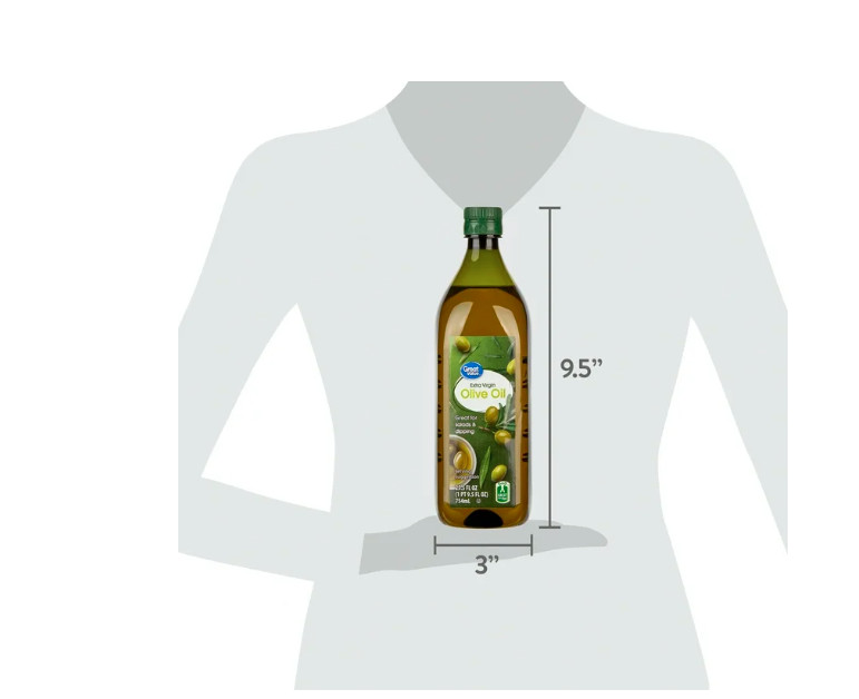 Great Value: 100% Extra Virgin Olive Oil, 25.5 fl oz FREE & FAST SHIPPING gallery