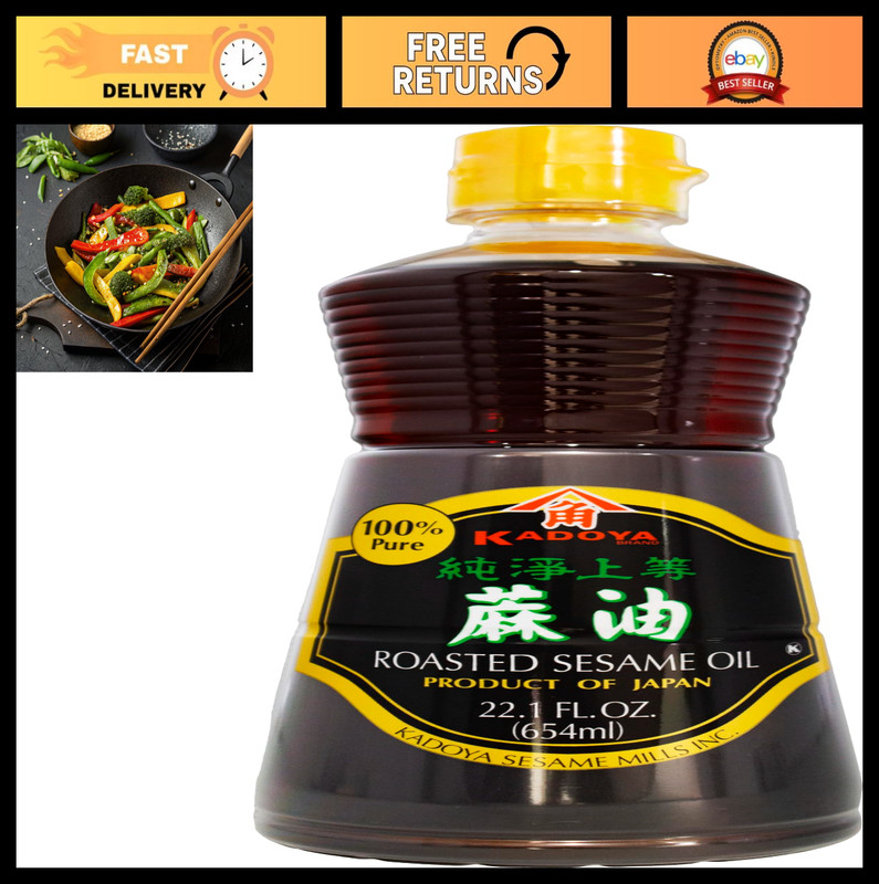 Pure Sesame Oil, 22.10 Fl Oz – Premium Cooking Oil, Healthy Fat, Asian Cuisine