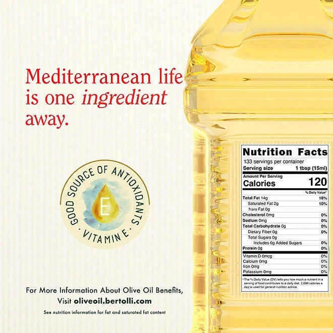 Bertolli Extra Light Olive Oil, 67.6 fl. oz gallery