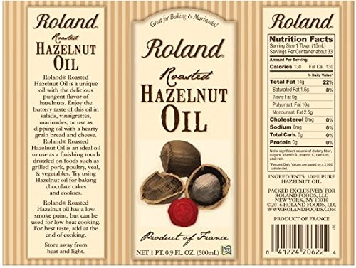 Roland Foods Roasted Hazelnut Oil, 16.9 Fl Oz (Pack of 1), Yellow /Gold gallery