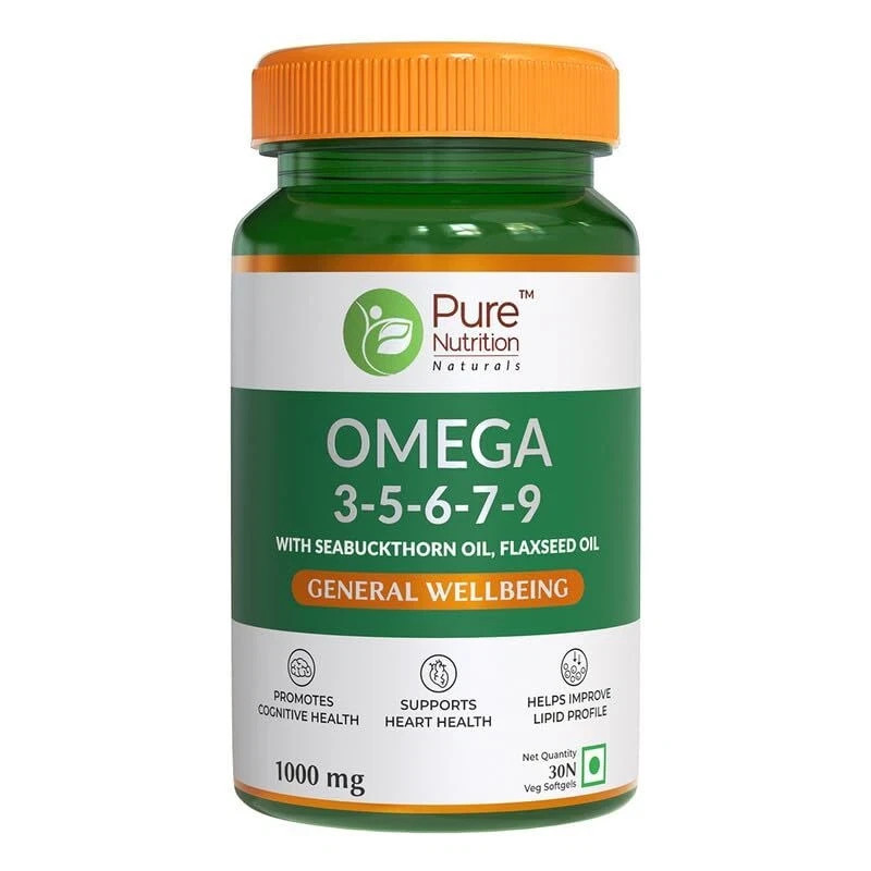 Vegan Omega 3-5-6-7-9 with Seabuckthorn Oil, Flaxseed Oil ,olive oil 30 Veg Cap gallery