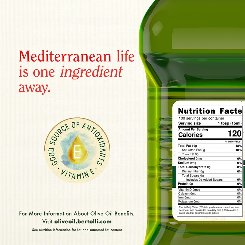 Bertolli Extra Virgin Olive Oil Rich Taste 50.7 fl oz gallery