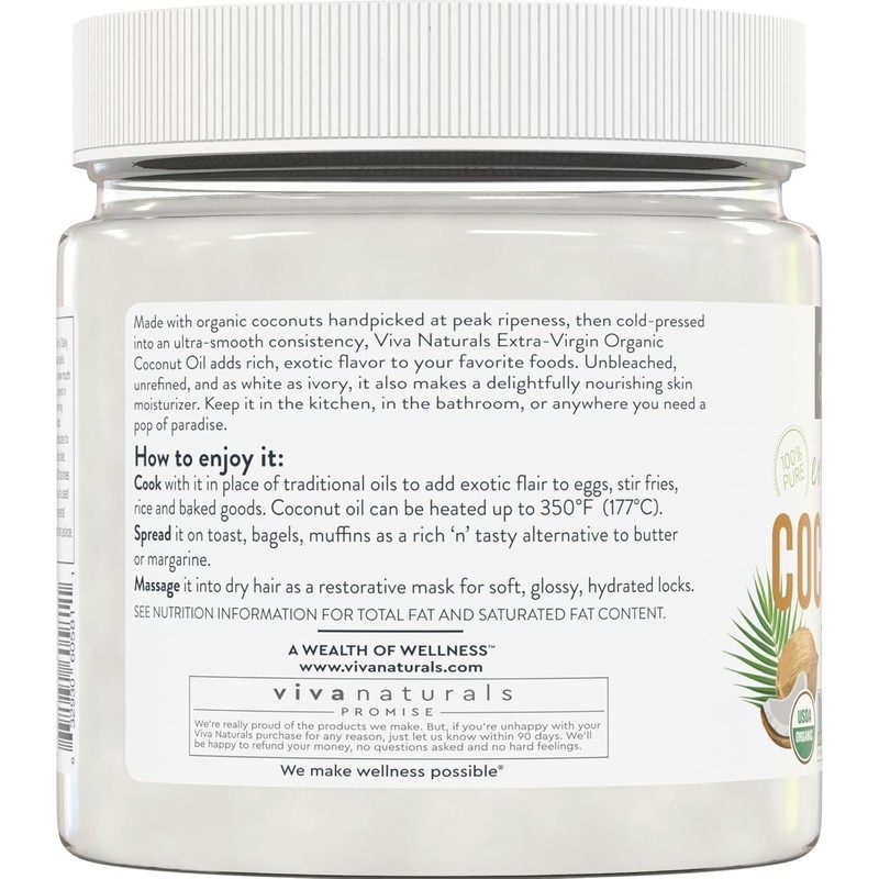 Organic Coconut Oil 16 Fl Oz Unrefined Cold Pressed Extra Virgin Cooking Hair Sk gallery
