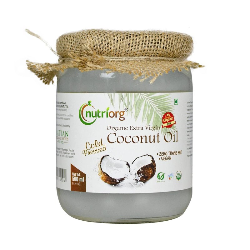 Nutriorg Organic Extra Virgin Coconut Oil, 500ml