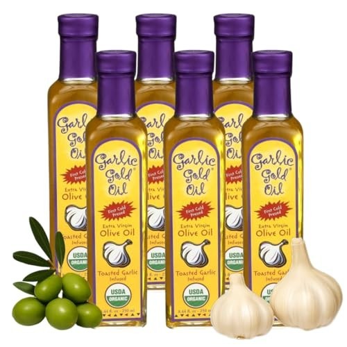 Organic Garlic Infused Extra Virgin Olive Oil, Cold Pressed, Low FODMAP, 250 mL, gallery
