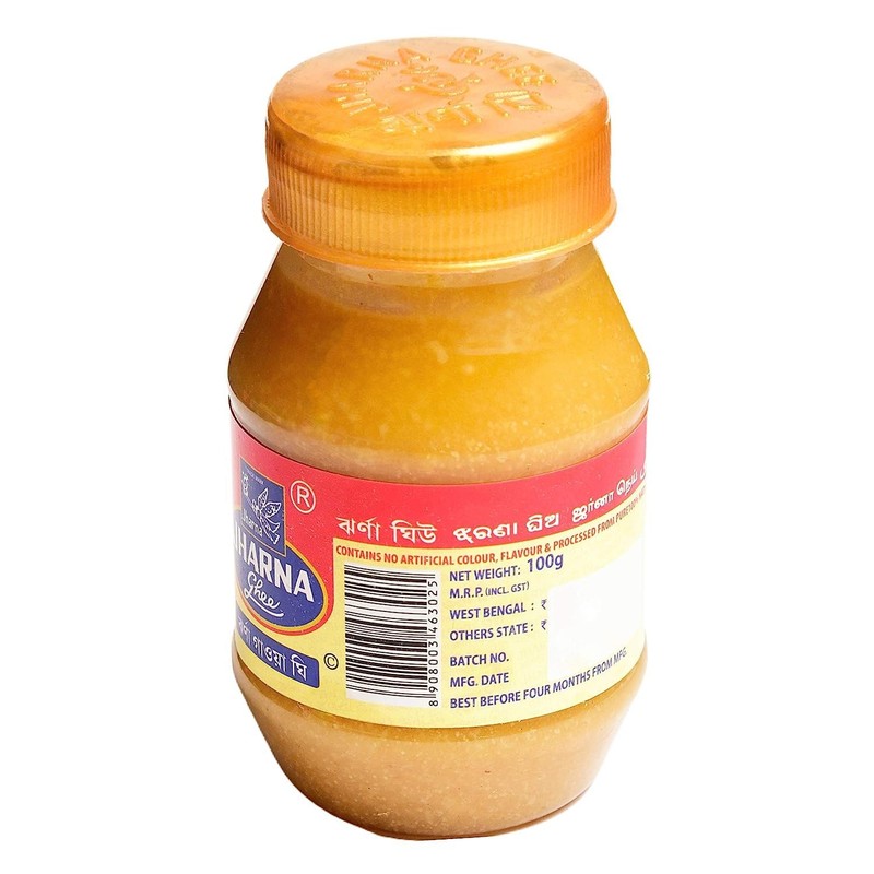 Jharna Pure Ghee 100g (3.6 Ounce) Premium Quality Original Grass-Fed Clarifie... gallery