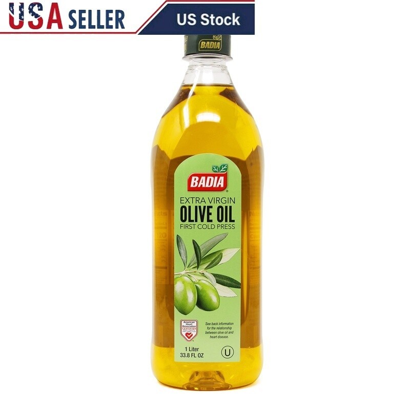 Extra Virgin Olive Oil First Cold Press 33.8 oz Glass Bottle Kosher Shelf-Stable