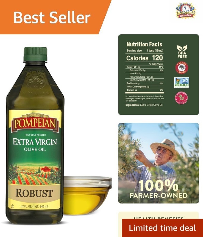 Versatile 32 Fl Oz Extra Virgin Olive Oil – Perfect for Marinades & Dressings