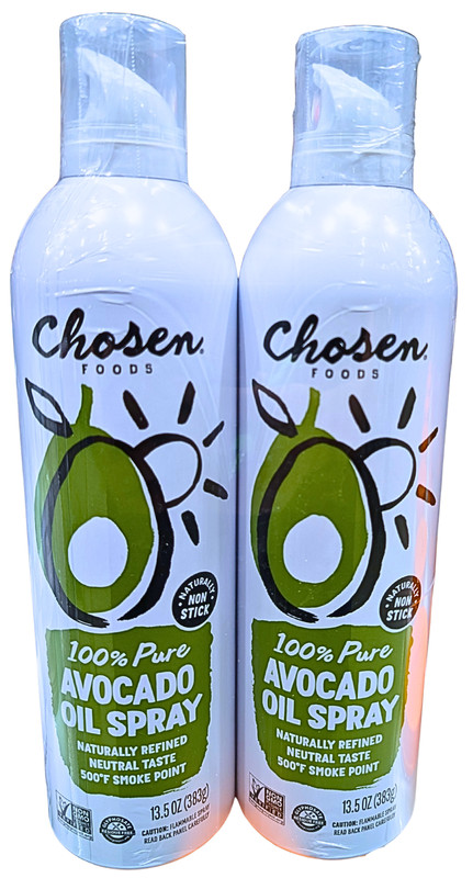 Chosen Foods 100% Pure Avocado Oil Spray 2x13.5 Ounce Cans EXP 10/2026 gallery